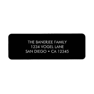 Return Address Label in Black
