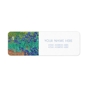 RETURN ADDRESS LABEL IRISES 1889 Van Gogh
