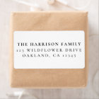 Return Address Label Minimal Simple Elegant White