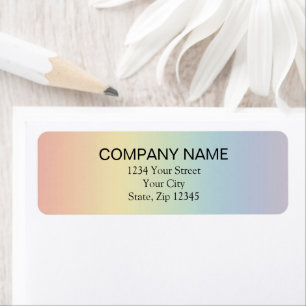 Return Address Label   Pastel Rainbow