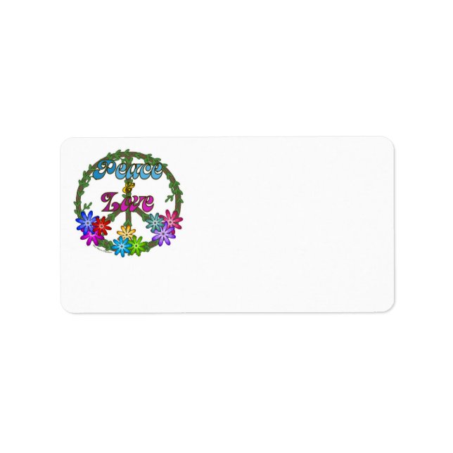 Return Address Label - Peace & Love (Front)