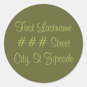 return address label - personalise