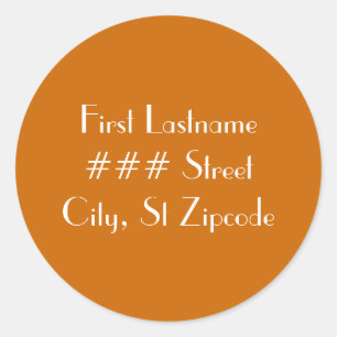 return address label - personalise info