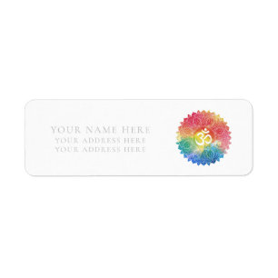 RETURN ADDRESS LABEL : RAINBOW MANDALA