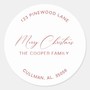Return Address Label/Seal Classic Round Sticker