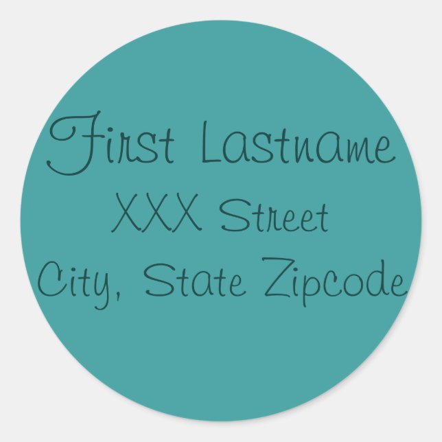 return address label - shades of blue (Front)