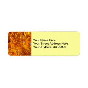 Return Address Label Stickers Golden Autumn Leaves