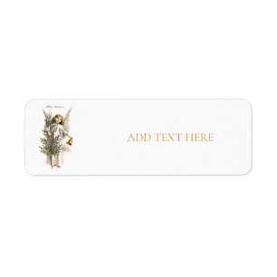 RETURN ADDRESS LABEL: VINTAGE CHRISTMAS ANGEL