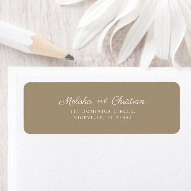 Return Address Label Wedding. (Insitu)