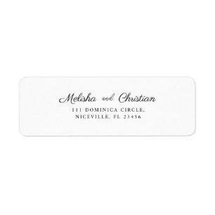 Return Address Label Wedding.