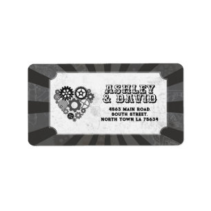 Return Address Label Wedding Steampunk Wedding