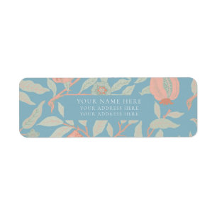RETURN ADDRESS LABEL : WILLIAM MORRIS : FLORAL