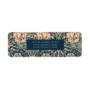 RETURN ADDRESS LABEL : WILLIAM MORRIS : FLORAL