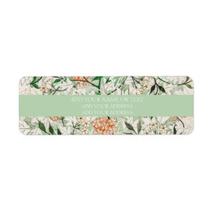 RETURN ADDRESS LABEL : WILLIAM MORRIS : JASMINE