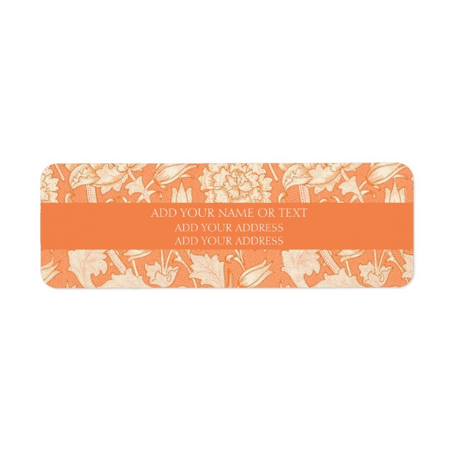 RETURN ADDRESS LABEL : WILLIAM MORRIS POMEGRANATE (Front)