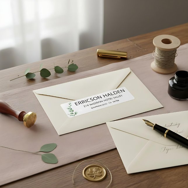 Return Address Label with greenery (Creator Uploaded)