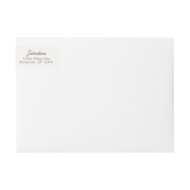 Return Address Label Wrap Trust the Lord Proverbs  (Front)