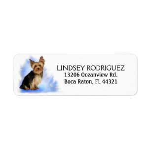 Return Address Label - Yorkie Yorkshire Terrier