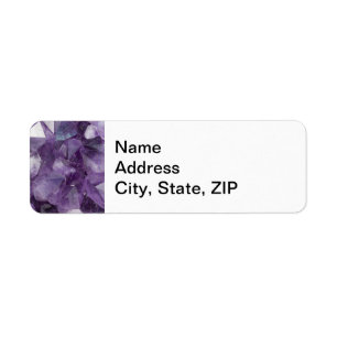 Return Address Labels Amethyst Crystals