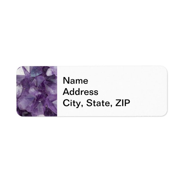 Return Address Labels Amethyst Crystals (Front)
