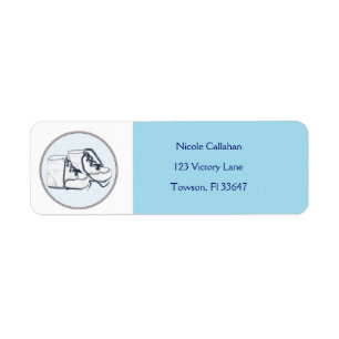 Return Address Labels Baby Shoes Boy