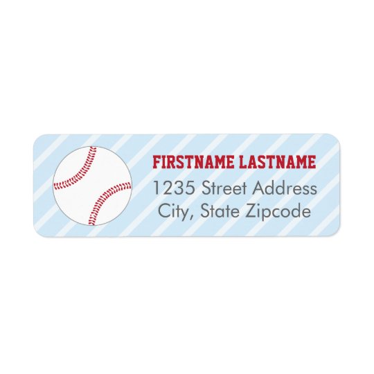 Return Address Labels | Baseball Theme