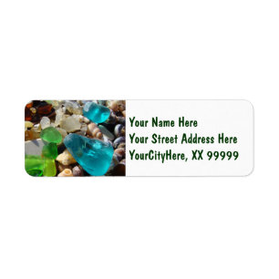Return Address Labels Beach Seaglass Agates