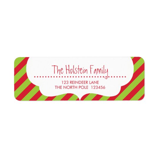 RETURN ADDRESS LABELS :: cupid's bow bright stripe