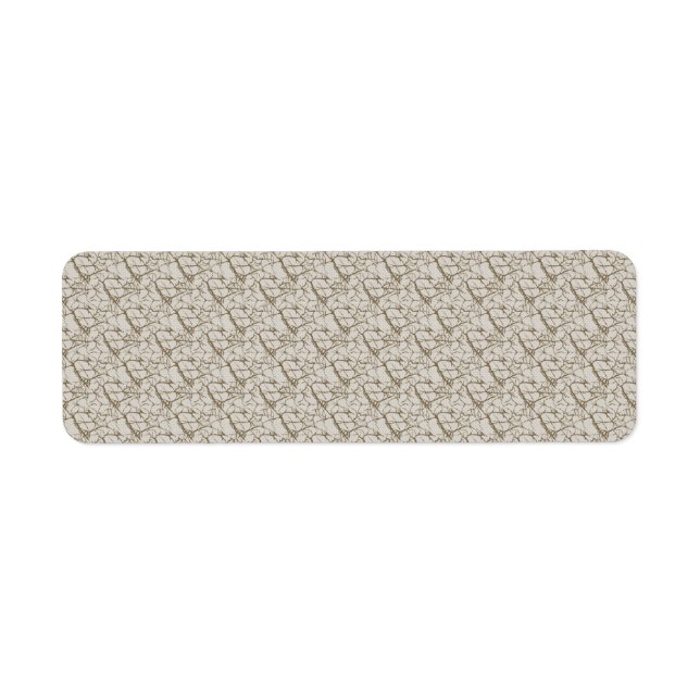 Return Address Labels | Elegant Beige Pattern (Front)
