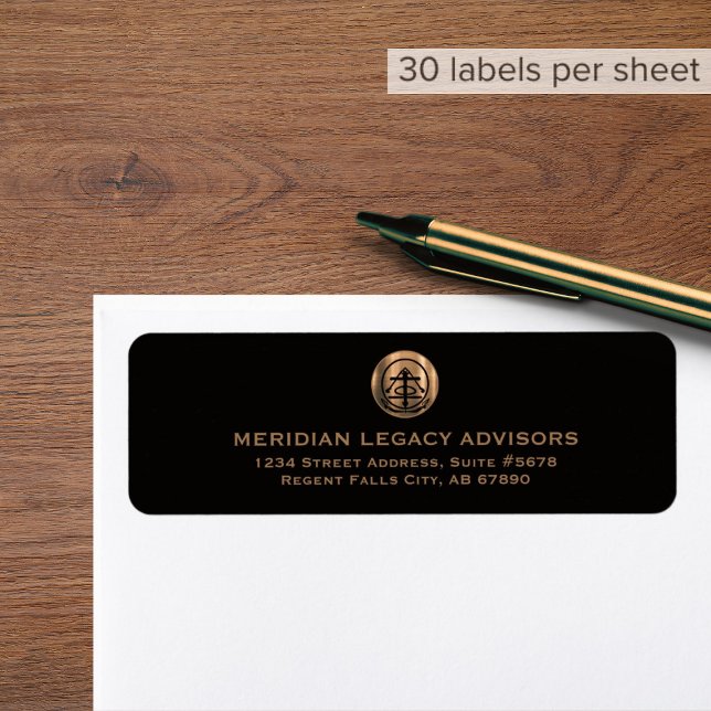 Return Address Labels for Business Copper Logo (Creator Uploaded)