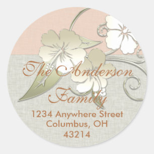 Return Address Labels :: Golden Hawaiian Flowers