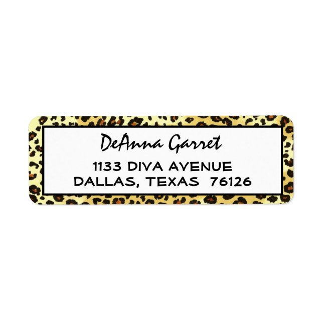 Return Address Labels Gone Wild (Cheetah Print) (Front)