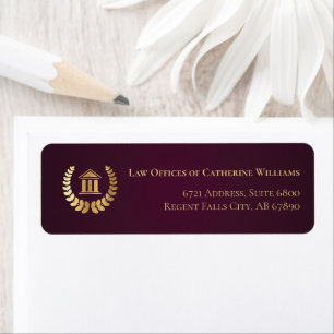 Return Address Labels Law Legal