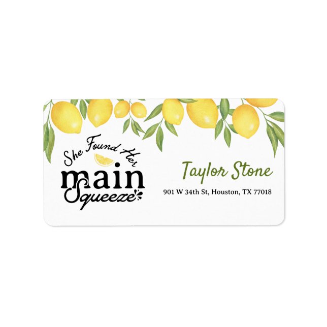 Return Address Labels Lemon (Front)