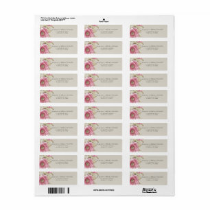 Return Address Labels Modern Bride Shower