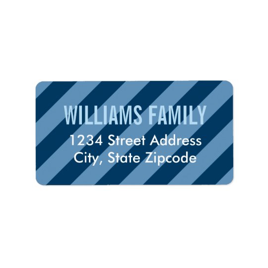 Return Address Labels | Navy Blue Stripes Pattern