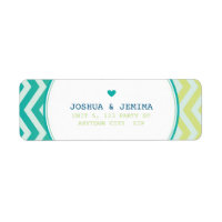RETURN ADDRESS LABELS ombre chevron pattern bold