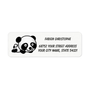 Return Address Labels. Panda.