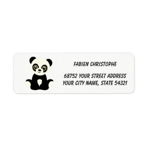 Return Address Labels. Panda.