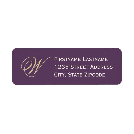 Return Address Labels | Purple, Champagne, Ivory