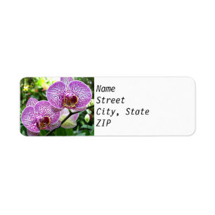 Return Address Labels - Purple Spotted Orchids.