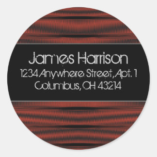 Return Address Labels :: Red Chrome D2 Black