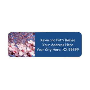 Return Address Labels Spring Blossoms Colourful