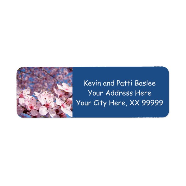 Return Address Labels Spring Blossoms Colourful (Front)