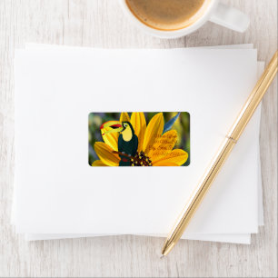 Return Address Labels Sunflower Parrot