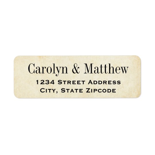 Return Address Labels | Vintage Parchment Style