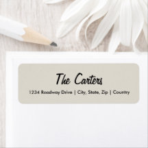 Return Address Labels - Wedding Invite Stationary