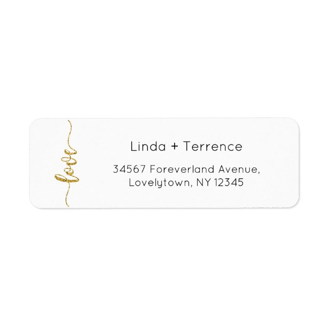 Return Address Labels, Wedding Return Address (Front)