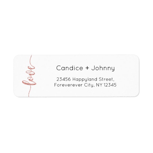 Return Address Labels, Wedding Return Address (Front)
