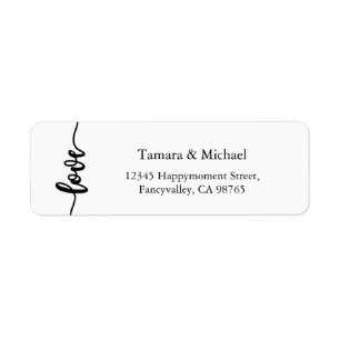 Return Address Labels, Wedding Return Address
